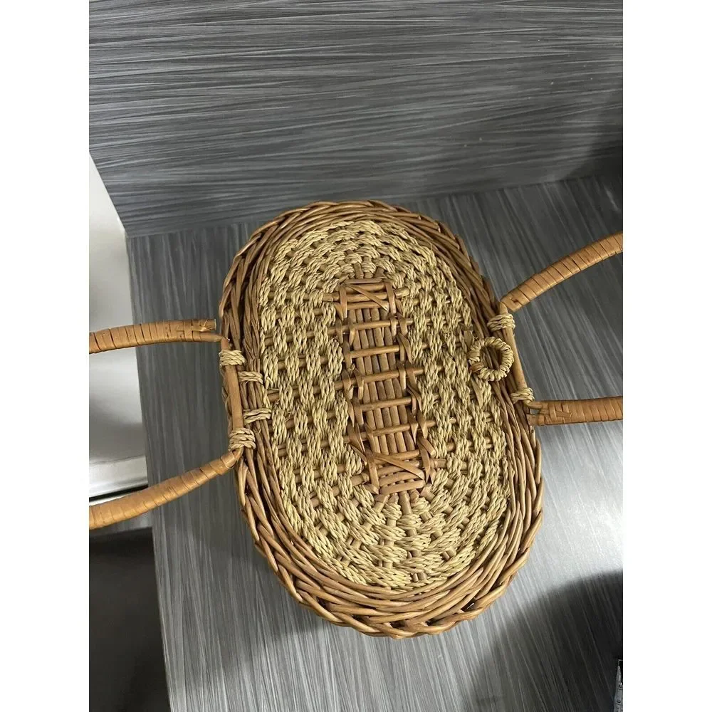 Antique Vintage French Wicker‎ Basket